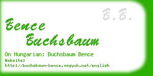 bence buchsbaum business card